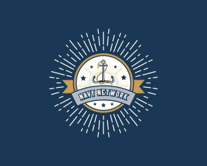 Retro Ship Anchor Rope logo