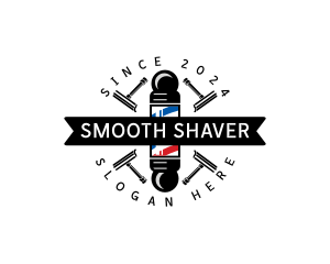 Barbershop Grooming Shaver logo design