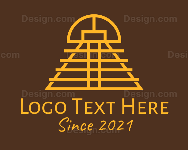 Ethnic Mayan Temple Logo