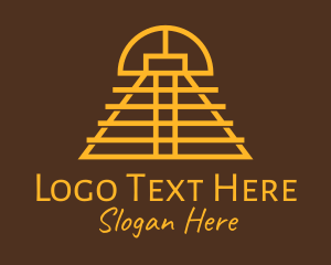 Ethnic Mayan Temple Logo