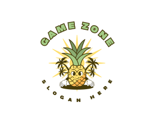 Tropical Pineapple Fruit Logo