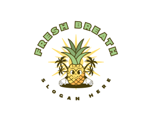 Tropical Pineapple Fruit logo design