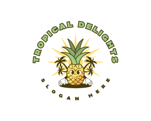 Tropical Pineapple Fruit logo