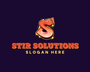 Mural Paint Letter S logo design