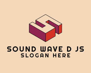 3D Pixel Letter S logo design