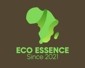 Green African Continent logo design