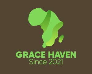 Green African Continent logo