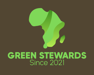 Green African Continent logo design