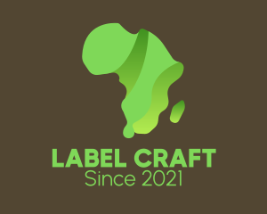 Green African Continent logo