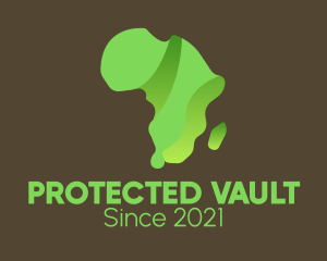 Green African Continent logo design