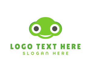 Amphibian - Frog Toad Smile logo design