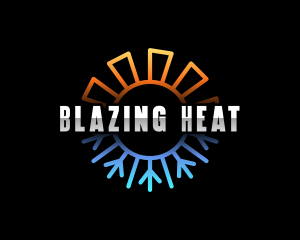 Heating Cooling HVAC logo design