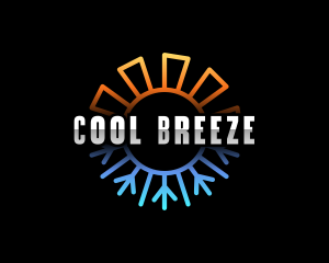 Heating Cooling HVAC logo design