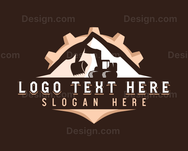 Excavator Digger Construction Logo