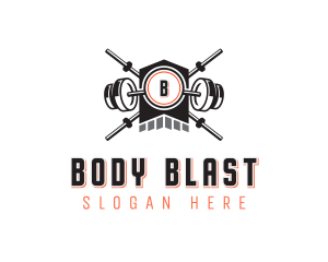 Athletic Crossfit Weights logo design