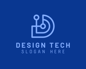 Generic Tech Letter D logo design