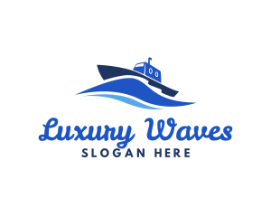 Ocean Wave Steamboat logo design