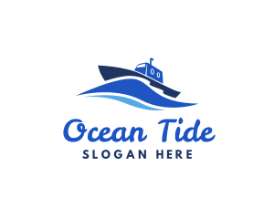 Ocean Wave Steamboat logo design