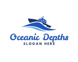 Ocean Wave Steamboat logo design