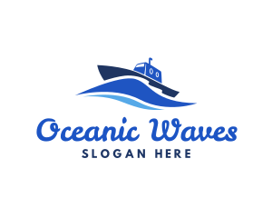 Ocean Wave Steamboat logo design