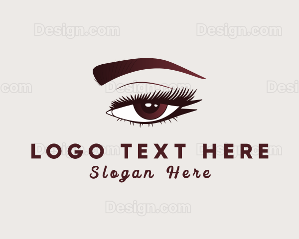 Feminine Eyelash Beauty Logo