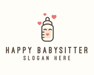 Milk Bottle Baby logo design