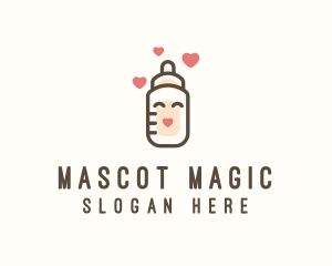 Milk Bottle Baby logo design