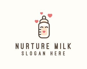 Milk Bottle Baby logo design