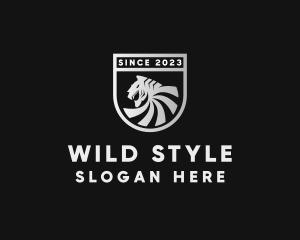 Wild Tiger Shield logo design