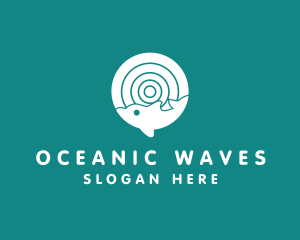 Aquatic Dolphin Ripple logo design