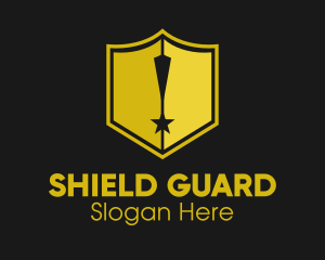 Shield Exclamation Star logo