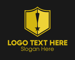 Safeguard - Shield Exclamation Star logo design