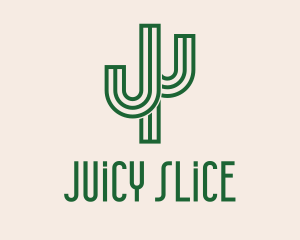 Cactus Letter J  logo design