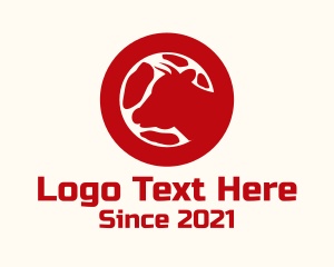 Meat - Cow Meat Farm logo design