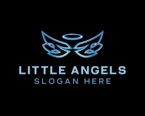 Halo Angel Wings logo design