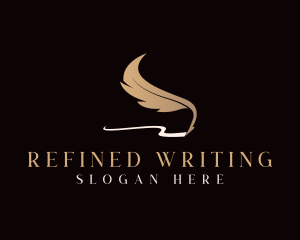 Writing Feather Pen Author  logo design