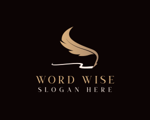 Writing Feather Pen Author  logo design