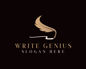 Writing Feather Pen Author  logo design