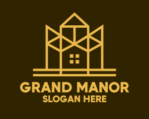 Minimalist Golden Mansion logo