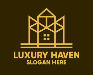 Minimalist Golden Mansion logo