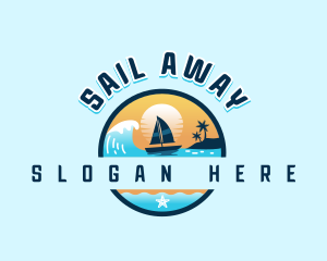 Tropical Island Sailing logo design