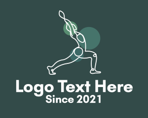 Stretching - Stretch Yoga Monoline logo design