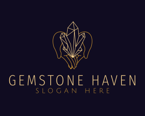 Premium Gemstone Hands logo design