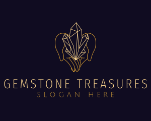 Premium Gemstone Hands logo design