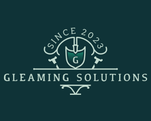 Shovel Landscaping Trowel logo design