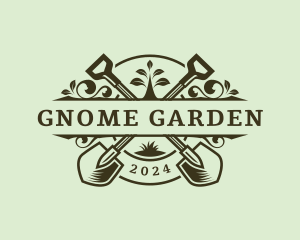 Planting Shovel Gardener logo design