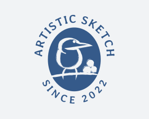 Sketch Finch Bird logo design