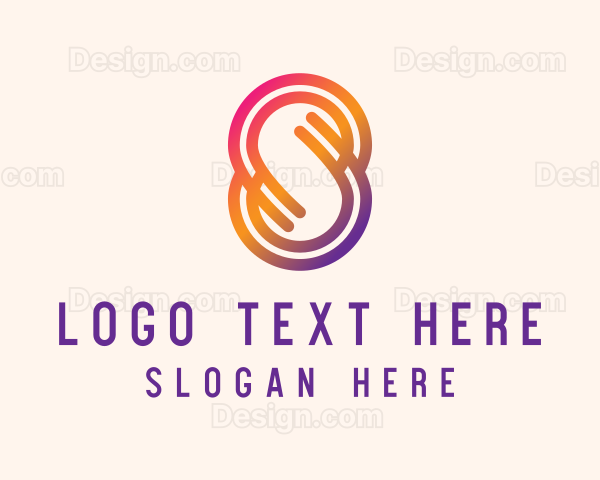 Colorful Tech Letter S Logo