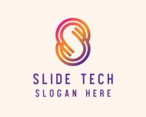 Colorful Tech Letter S  logo design