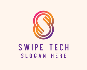 Colorful Tech Letter S  logo design